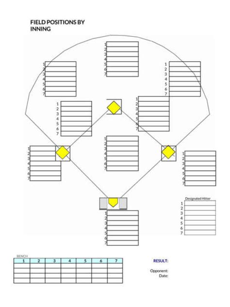 30 Free Printable Baseball Lineup Templates .